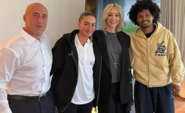 Ramush dhe Anita Haradinaj vizitojnë Loredana Zefin në Ferizaj, i pret edhe Karim Adeyemi