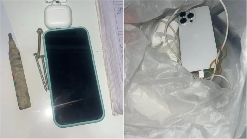 Kontroll i befasishëm në burgun e VIP-ave në Durrës/ Gjenden tre “iPhone” dhe kufje me bluetooth, njëri prej telefonave i përkiste… (FOTOT)