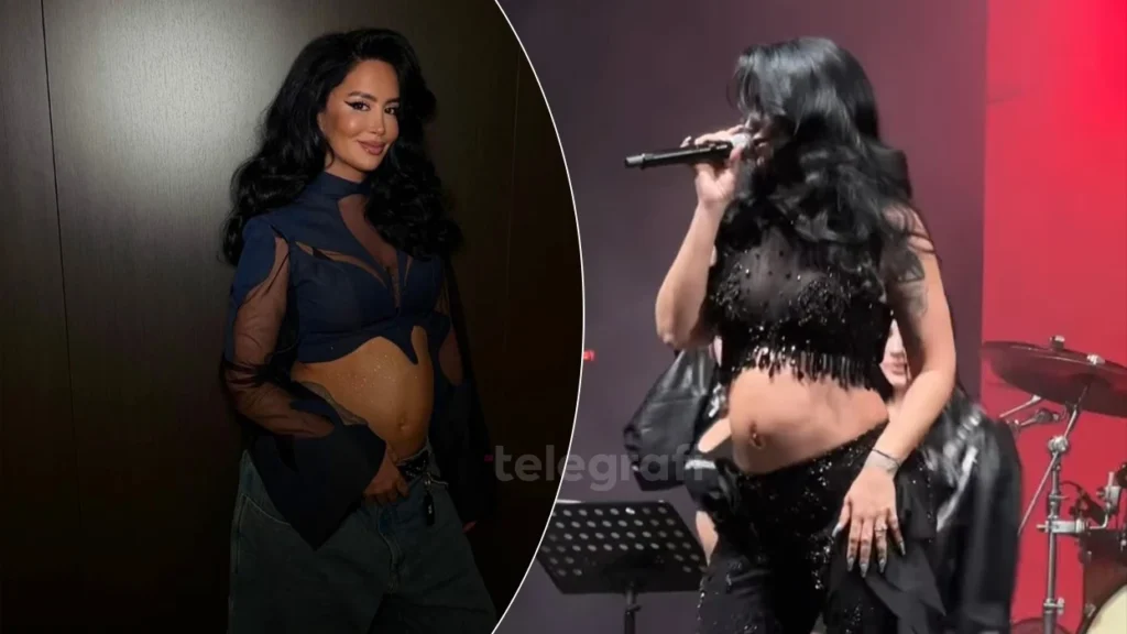 With a Rounded Baby Bump and Full of Energy, Dafina Zeqiri Continues to Perform