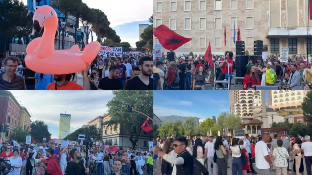 Dita e 16-të e protestës në Tiranë, nismëtarët marrin masa pas bllokimit të rrugës së Rinasit një natë më parë: Do marshojmë vetëm brenda ‘Unazës’