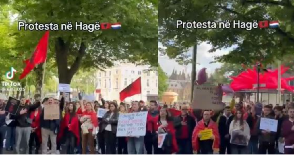 Shqiptarët në Holandë ngrihen në protestë, thirrje për dorëheqjen e kryeministrit: Rama ik…