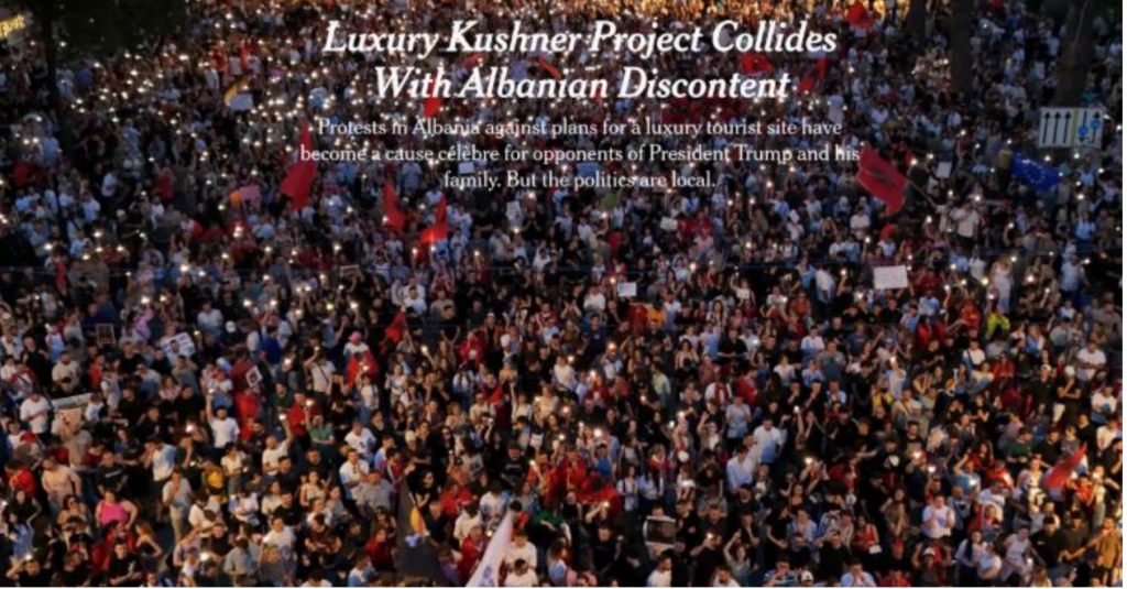 Protests for Rama’s Removal / New York Times: Albanians in Revolt Against the Political Caste, Not Against Trump