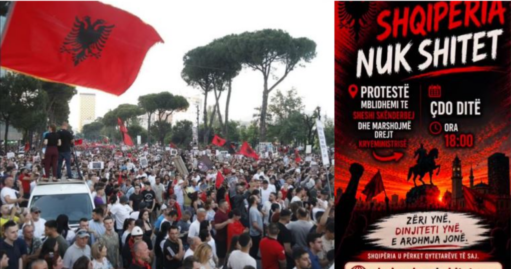 Mbahet sot protesta e 12-të/ Mijëra qytetarë mblidhen sërish para Kryeministrisë për rrëzimin e qeverisë: Rama të dorëhiqet, Shqipëria nuk shitet!