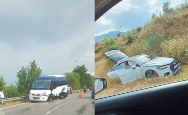 Përplasje te Kthesa e Viroit mes një mikrobusi me turistë dhe një “Audi”, dy persona pësojnë lëndime